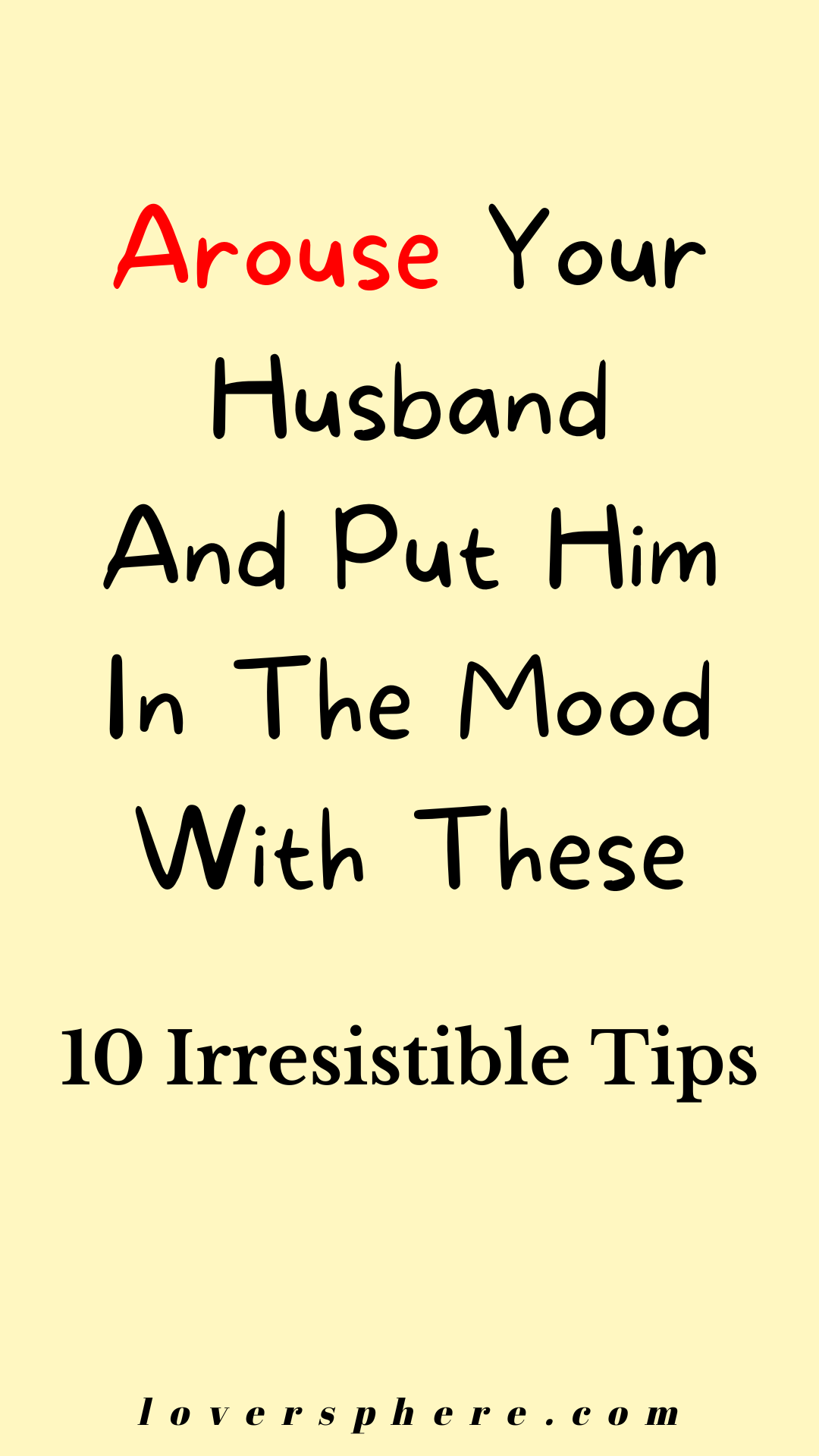 ways to get your husband in the mood