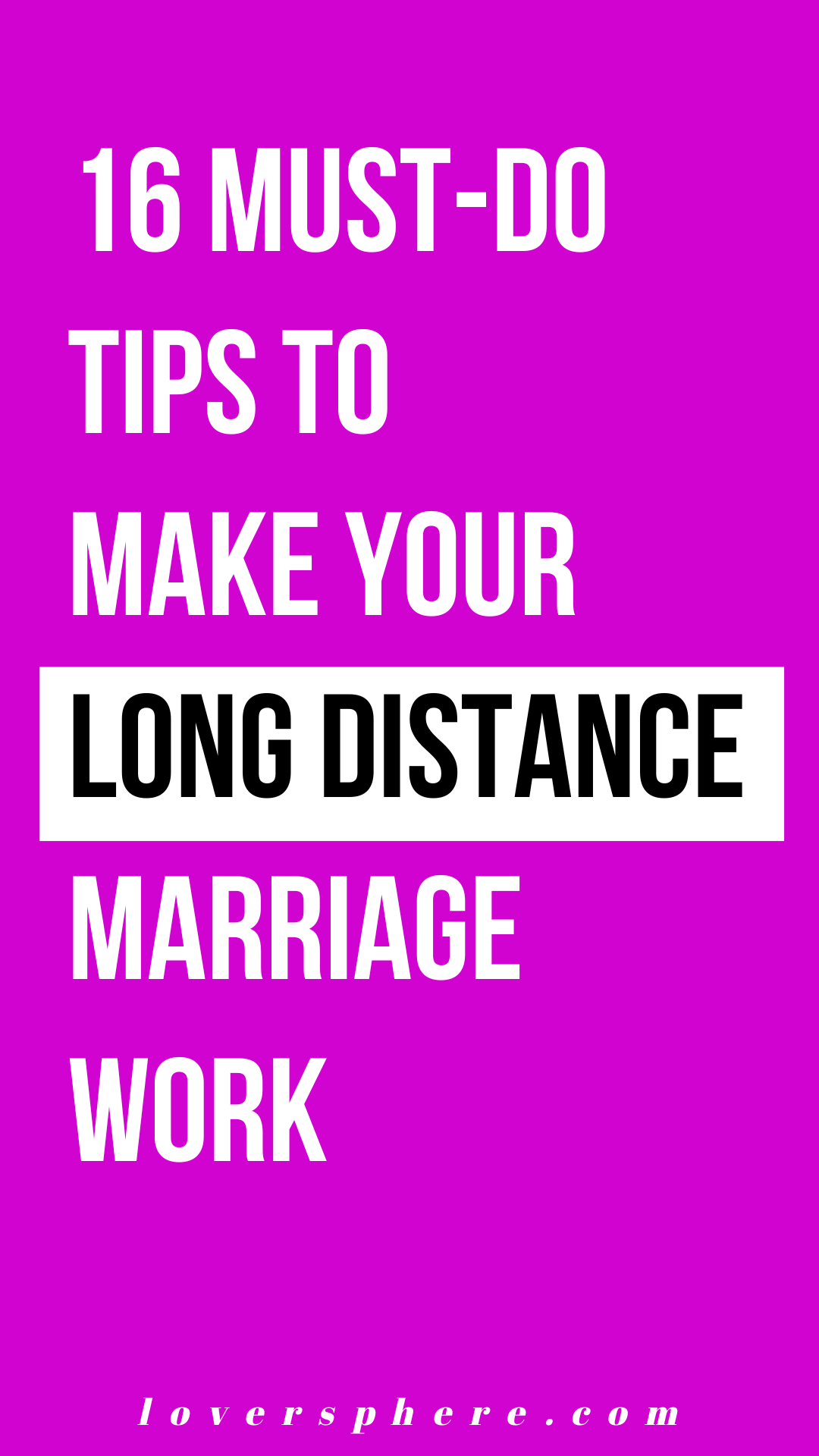 long distance marriage tips