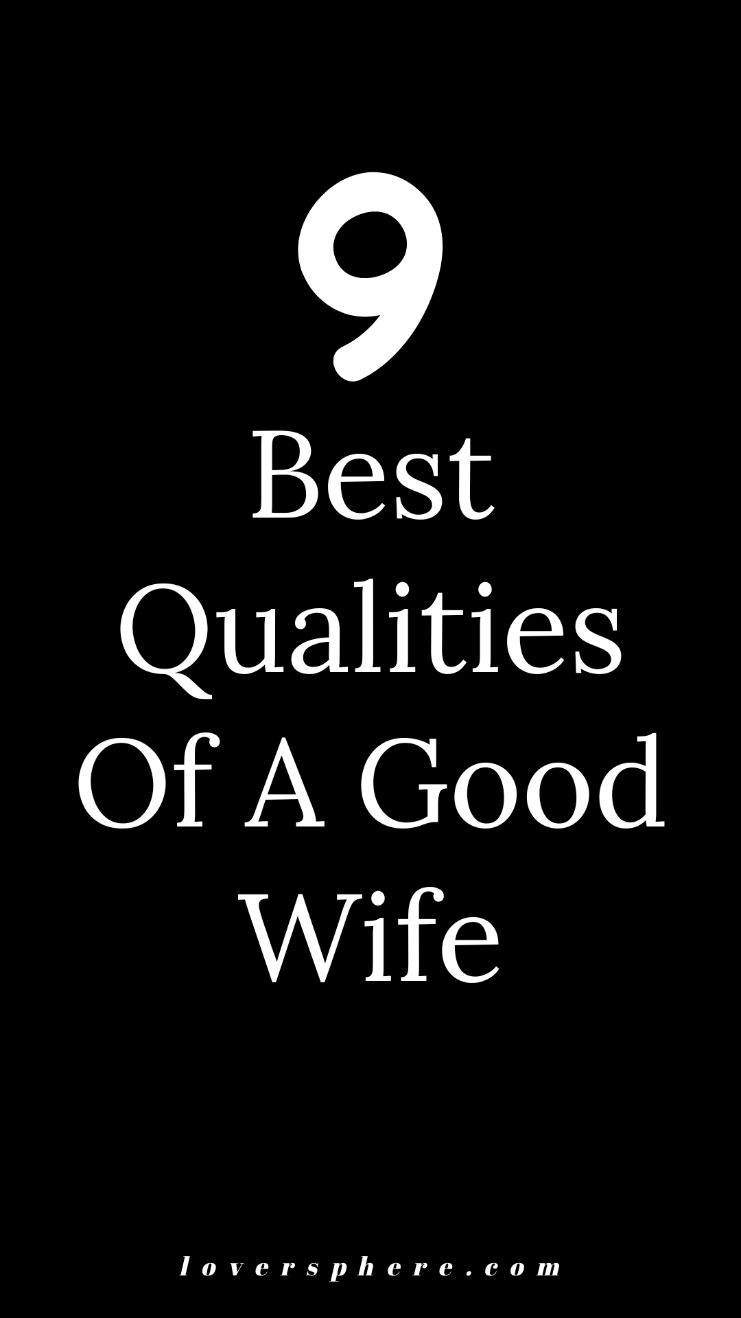 qualities of a good wife