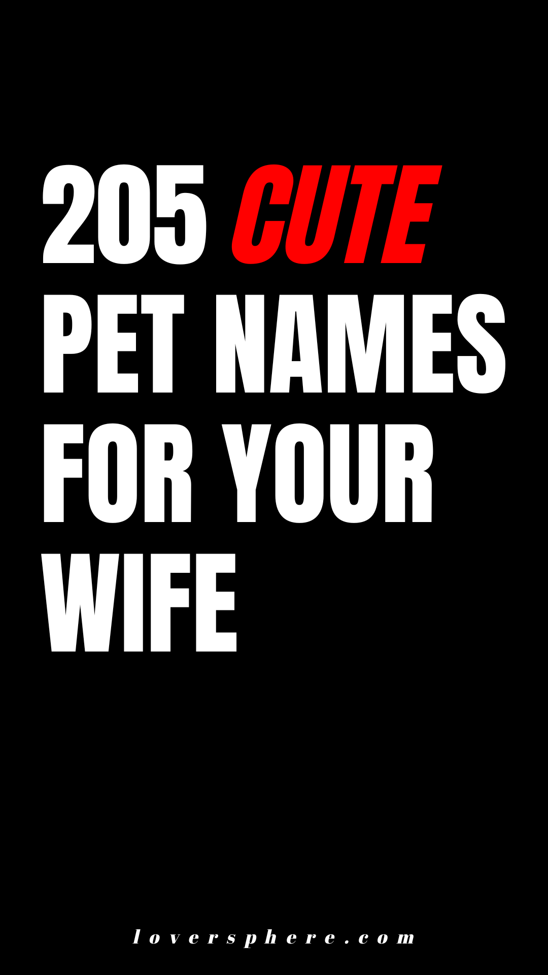 nicknames for wife